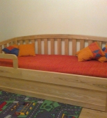 Medinė lova vaikams. Viengulė lova. Medis uosis (VL21)