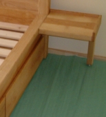 Dvigulė medinė miegamojo lova. Du atlošai. Medis uosis (ML6)