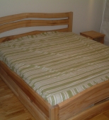 Dvigulė medinė miegamojo lova. Du atlošai. Medis uosis (ML8)