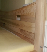 Dvigulė medinė miegamojo lova. Medis uosis (ML5)
