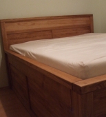 Dvigulė medinė miegamojo lova. Medis uosis (ML23)