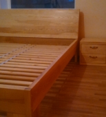 Dvigulė medinė miegamojo lova. Medis uosis (ML18)