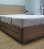 Dvigulė medinė miegamojo lova. Medis uosis (ML71) 